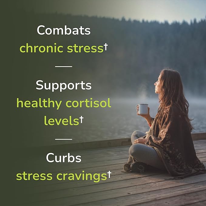 Vinco Inc - Stress Redux+ Advanced Adrenal &amp Cortisol Daily Supplement | (60 Capsules) | Reduce Stress &amp Fatigue | Supports Mood Balance Focus &amp Emotional Well-Being | Gluten Free