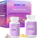 Premom Prenatal Vitamins for Women &amp Prenatal DHA Fish Oil - Conception for Her Multivitamin: 27 Nutrients + Triglyceride Omega 3 with 470mg DHA - Fertility Support for Women