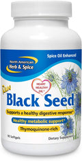 North American HERB &amp Spice Black Seed Oil 1000 mg - 90 Count - Liver Gallbladder &amp Intestinal Function - Heart &amp Digestive Health - Black Seed Oil Oregano Oil Fennel - Non-GMO - 45 Ser