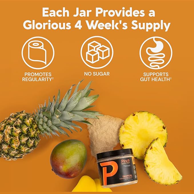 Pinch Magic Fiber &amp Shaker Combo | Prebiotic Fiber Supplement for Digestive Health Keto Vegan Sugar-Free | Includes BPA-Free Shaker for Smooth Mixing &amp Travel | USA-Made | 28-Day Supply | 2