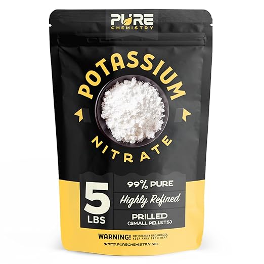 Ecoxall Potassium Nitrate Pellets 99% Pure Tree Stump Remover Fertilizer for Plants Grass Indoor and Outdoor Lawn Care Industrial-Grade Prilled 5 lbs