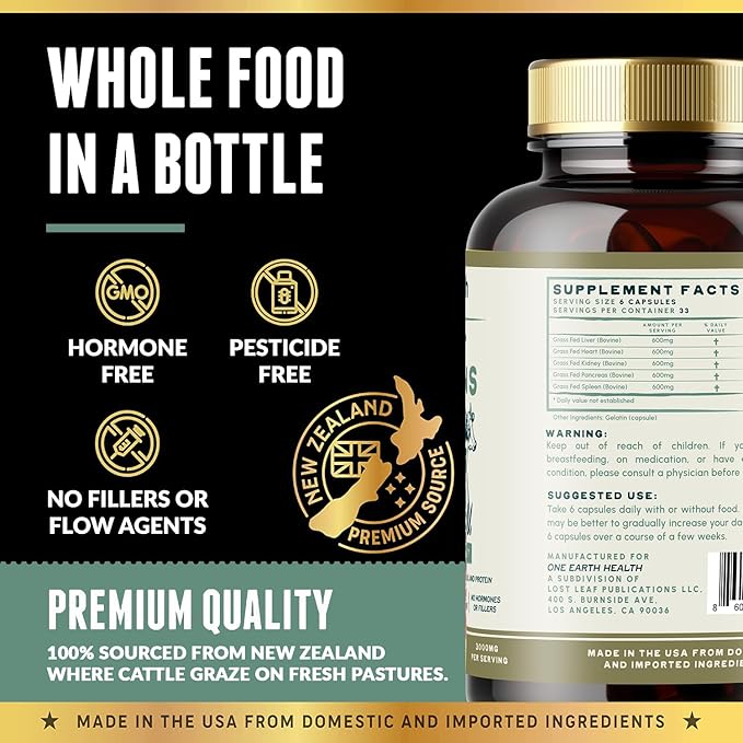 One Earth Health Super Combo Bundle - Beef Organs Bone Marrow and Liver. New Zealand Grass Fed and Finished