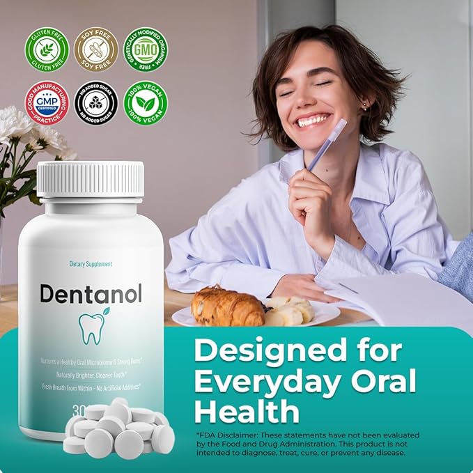 Oral Probiotic Supplement – Arctic Pine Resin &amp 4 Probiotic Strains – Supports Gum Health Fresh Breath &amp Oral Microbiome Balance – 30 Chewable Tablets