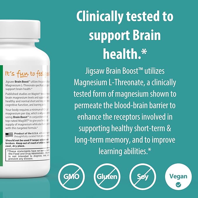 Jigsaw Health Bundle | Adrenal Cocktail 60 Servings (Jar) and Brain Boost 90 Capsules