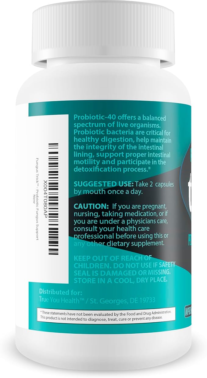 Fungus Trick - Toenail Fungi Probiotic For Clear Nails - Our Best Probiotic Nail Fungal Treatment - Fight Off Fungi From The Inside Out - Probiotics Immune Support - Myco Nuker Fungus Supplement