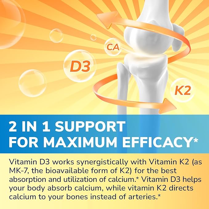 Vitalibre Women's Probiotics 100 Billion CFU &amp Vitamin D3 K2 10000 IU
