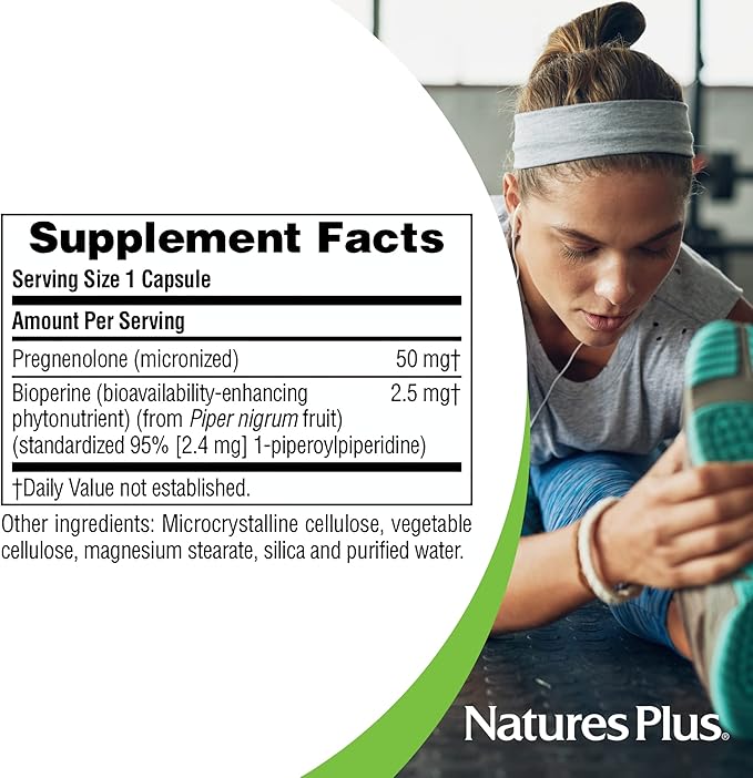 NaturesPlus Ultra Pregnenolone - 60 Capsules - Promotes Overall Well-Being Immune Support &amp Cognitive Function - 60 Servings