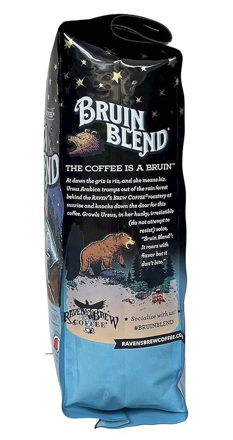Ravens Brew Whole Bean Bruin Blend 12-Ounce Bags (Pack of 2)