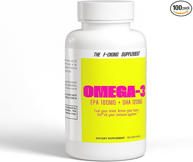 Omega-3 EPA 180mg + DHA 120mg Fish Oil Softgels 100 Count 0.38 lb