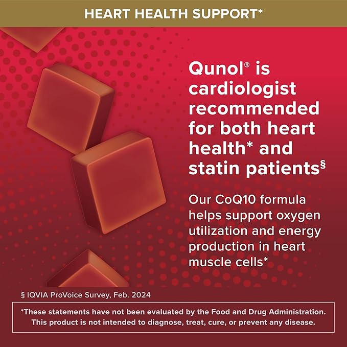 Qunol CoQ10 200mg Soft Chews Extra Strength &amp Ultra High Absorption Coenzyme Q10 Supplement #1 Cardiologist Recommended Supplement for Heart Health 90 Count