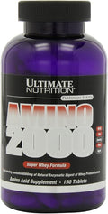 Ultimate Nutrition Amino 2000 Tablets Super Whey Formula Amino Acid Supplements with L-Leucine L-Isoleucine and L-Valine 2000mg 150 Tablets