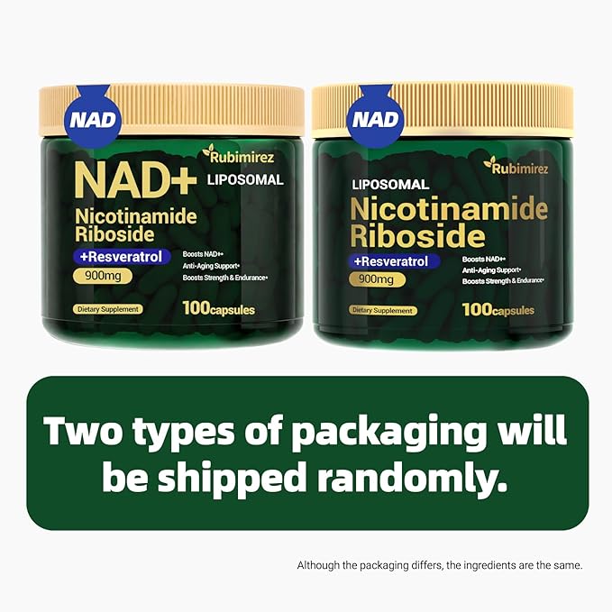 NAD+ Supplement with Nicotinamide Riboside &amp Resveratrol 900mg – Anti-Aging Support for Women &amp Men NMN Alternative Vegan Non-GMO - 100 Capsules 2 Pack