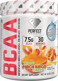 PERFECT SPORTS Essential BCAA Hyper Clear | KaNa-Sol™ Technology | 7.5g Vegan BCAAs | Zero Sugars Carbs or Calories | 30 Servings (Peach Rings)