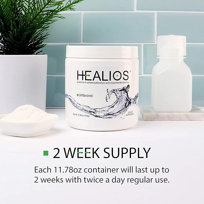 Healios Unflavored Oral Health and Dietary Supplement Powder Form Naturally Sourced L-Glutamine Trehalose L-Arginine 10.93 Ounces