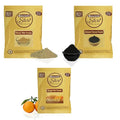 Online Quality Store Combo of Activated Charcoal Powder 50 Grams with Orange peel Powder 50 Grams and Multani Mitti Powder 50 grams for Face Pack for Glowing Skin and Pimples- 150 gms