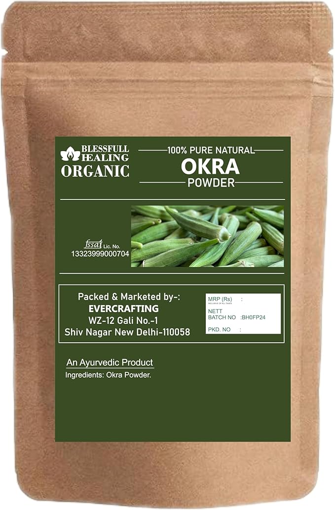Organic Okra Powder 100% Pure Natural 100 Gram / 3.52 oz