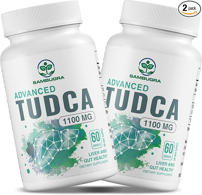 TUDCA Liver Supplements 1100mg 3rd Party Tested Ultra Strength Bile Salt TUDCA Supplement Liver Support for Detox Cleanse and Repair 120 Capsules