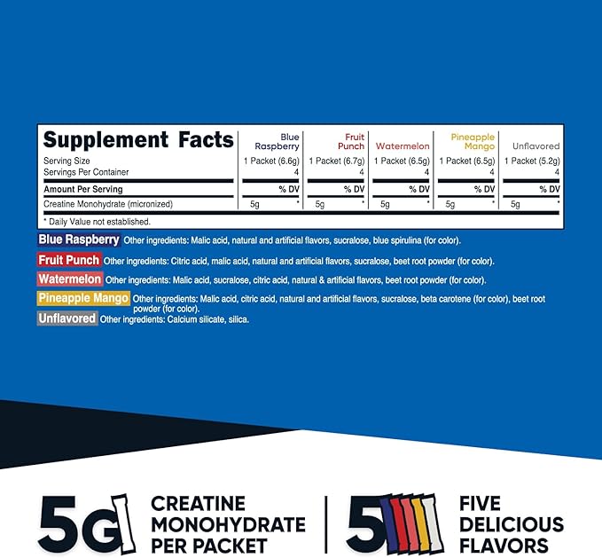 Nutricost Micronized Creatine Monohydrate 500 Grams and 20 Stickpacks (Variety) Bundle