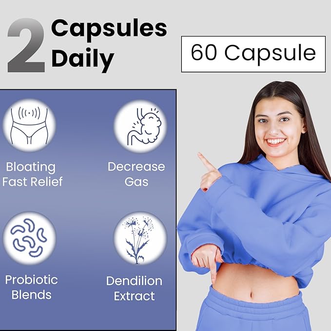 Teami Bloat Banish Fast Gas and Bloating Relief for Women - Debloat Pills to Support Digestion Ensuring Regularity &amp Constipation Relief - Natural Herbal Belly Cleanse with Digestive Enzymes