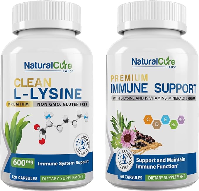 Natural Cure Labs Bundle: Clean L-Lysine with Immune Support
