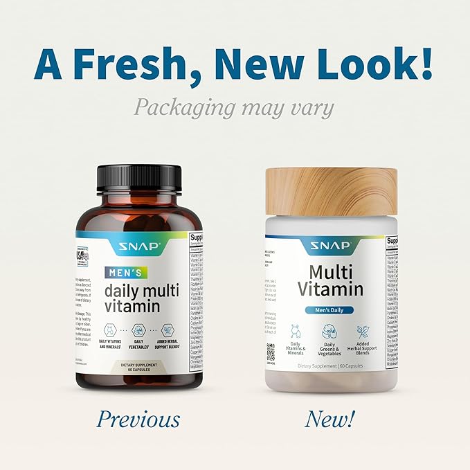 Snap Supplements Nitric Oxide Booster + Men's Daily Multi Vitamin Bundle 90 + 60 Capsules