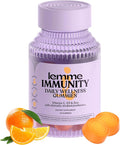 Lemme Immunity Postbiotic Gummies with Vitamin C Vitamin D (2000 IU) Zinc 10 Billion Postbiotic Cells Astragalus for Immune Support - Vegetarian Gluten Free Sweet Orange (60 Count)