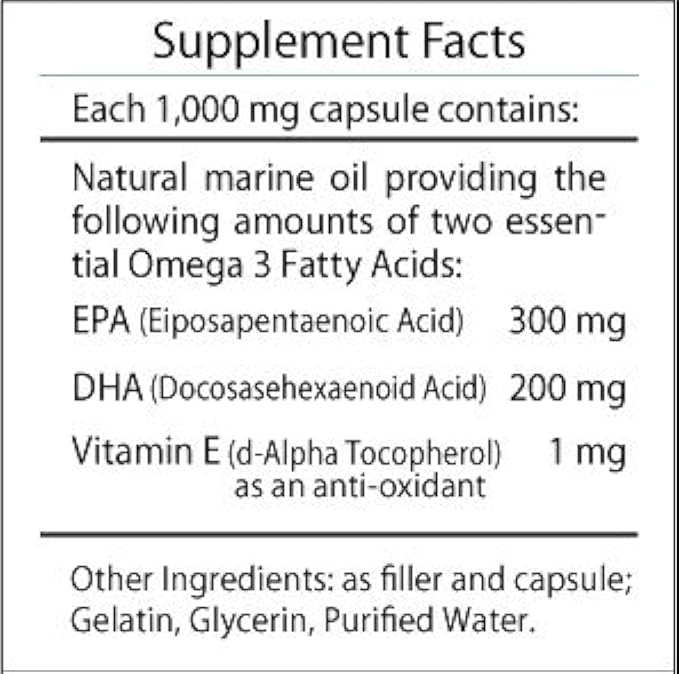 Professional Botanicals - Omega 3 Marine Lipid EPA (Eicosapentaenoic Acid) (900 mg) DHA (Docosahexaenoic Acid) (600 mg) Vitamin E (D-Alpha Tocopherol) (3mg) - 60 Soft Gels