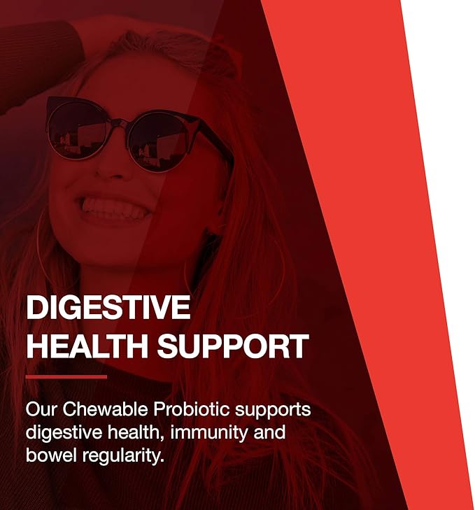 PROTOCOL FOR LIFE BALANCE Chewable Probiotic - 2 Billion CFU - Digestive Health &amp Immune System Support - Xylitol &amp Sorbitol - Lactobacillus Rhamnosus Probiotic - Halal &amp Vegan - 90 Chewab