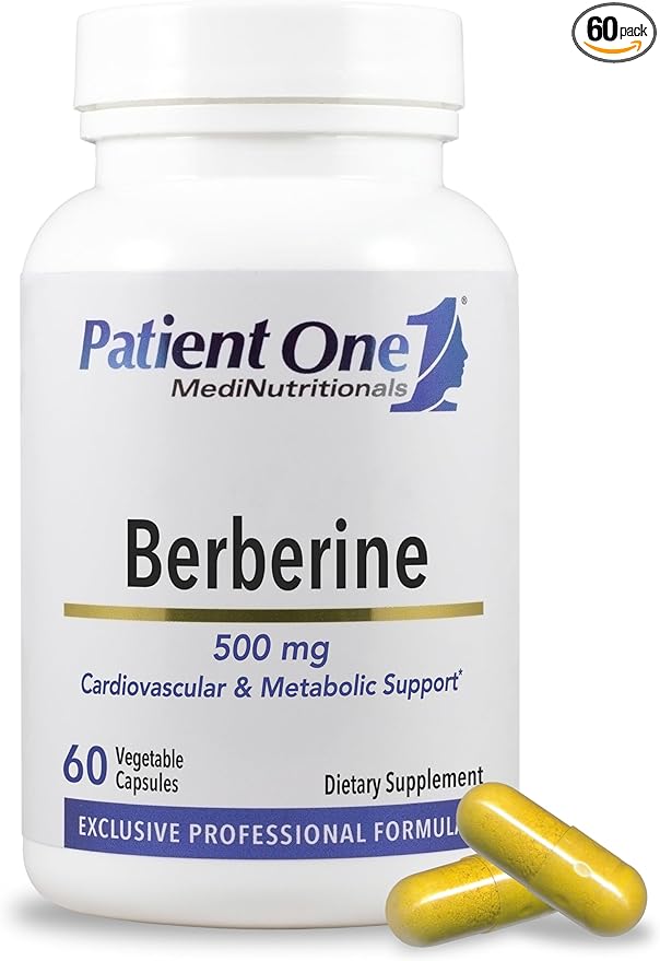 Patient One Berberine 500 mg | Supplement to Support Heart and GI Health* | 60 Capsules