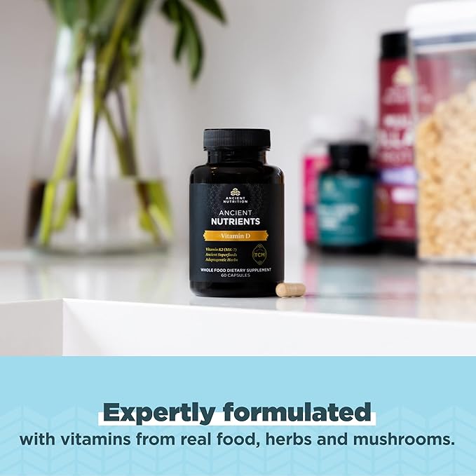 Ancient Nutrition Multi Collagen Protein Powder Vanilla 60 Servings + Vitamin D Capsules 60 Count