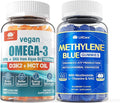 Vegan Omega 3 Gummies 1280mg + Methylene Blue Gummies for Human