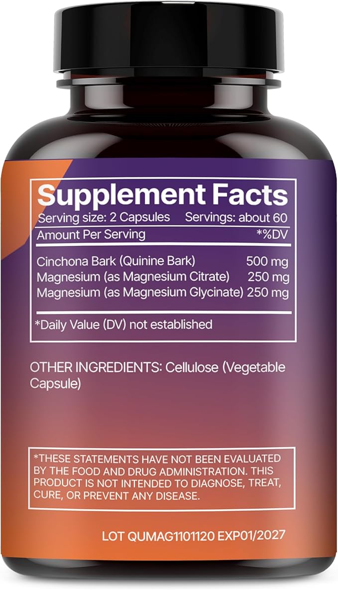 Magnesiun Cinchona 120 Capsules - Supplement for Digestive Health Support - Natural Cinchona Officinalis Bark - High Potency
