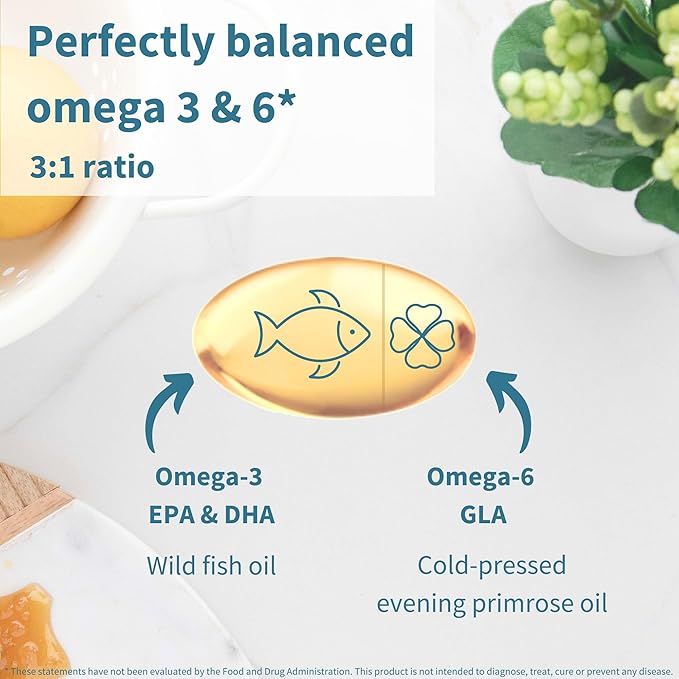 Igennus Pharmepa rtg Omega 3 EPA DHA Fatty Acids 1000mg IFOS Certified High Potency Wild Fish Oil with GLA Evening Primrose Oil Lemon Flavor 360 Softgels