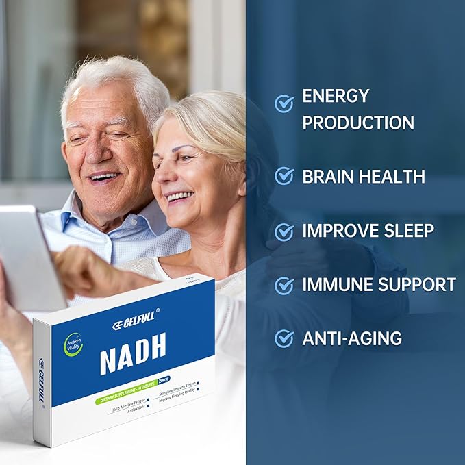 CELFULL 40mg NADH Immune Support SupplementsBoost Energy NAD+ Levels Anti-Aging NAD+ for Women and Men