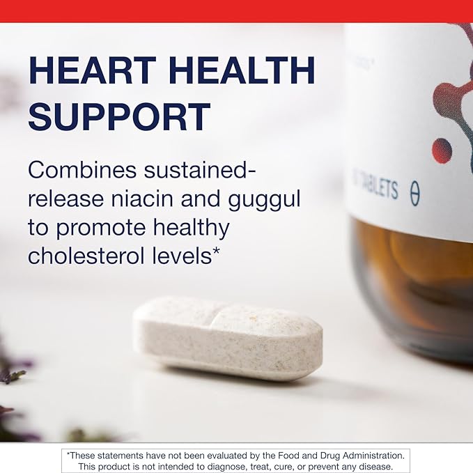 Metagenics Lipotain - Non-Flush Niacin &amp Guggul Extract - Supports Healthy Blood Lipids &amp Cholesterol Balance* - Inositol Hexanicotinate Tablets for Cardiovascular &amp Cellular Health* - 60