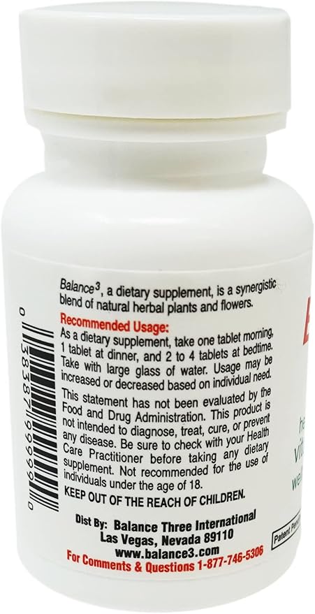 Balance 3 - Panda Products 100 Tablets Herbal Formula