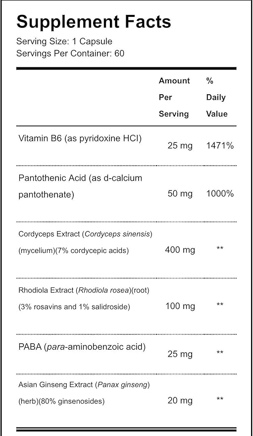 Miracle Adrenal Essence Doctor's Choice - Adratogenic Herbal &amp Vitamins Supplement