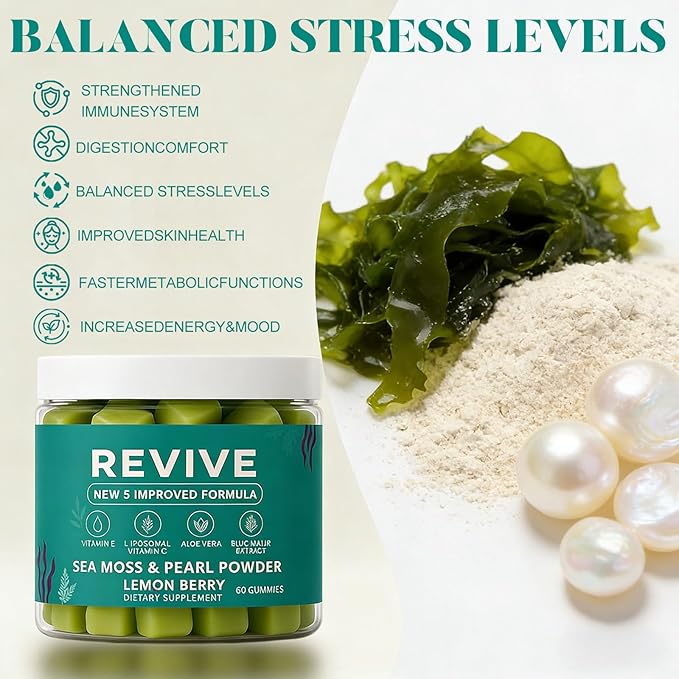 Revive Hair Gummies Professional Revive Hair Gummies with Vitamin C Vitamin E Hair Growth for Women &amp Men - Sea Moss for Hair Loss (2)