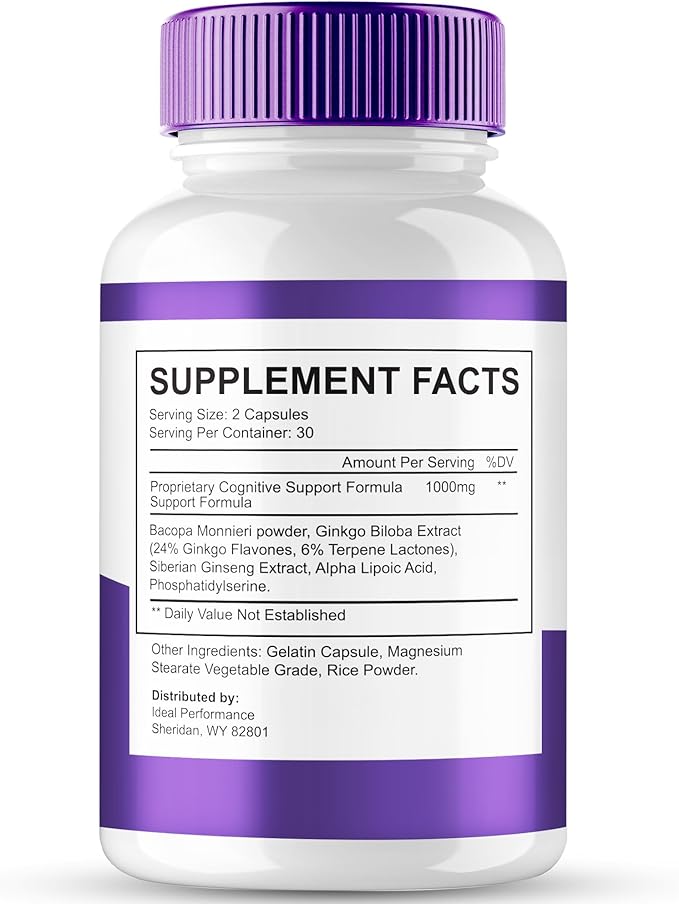MemoTril Capsulas Memo Tril Memory Capsules Official Supplement for Brain Health Support - Maximum Strength Advanced Formula Nootropic Pills All Natural Memo Tril Capsules Reviews (3 Pack)