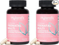 Hyland's Easy Morning Prenatal Multivitamin and Digestive Health and Morning Sickness Relief 60 Vegan Capsules with Folate Choline Zinc Ginger Root Prebiotics and Algae DHA (Pack of 2)