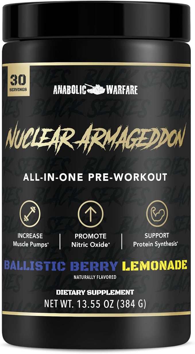 Anabolic Warfare Creatine Carnage + Nuclear Armageddon Bundle – Explosive Power &amp Pre-Workout Stack for Strength Endurance &amp Muscle Building