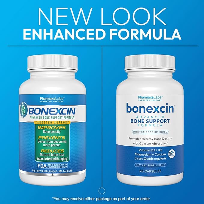 Advanced Bone Support Formula – Calcium Magnesium Vitamin D3 &amp K2 – Bone Density &amp Strength Supplement for Women &amp Men – Joint Menopause &amp Osteoporosis – 90 Capsules (Pack of 3)