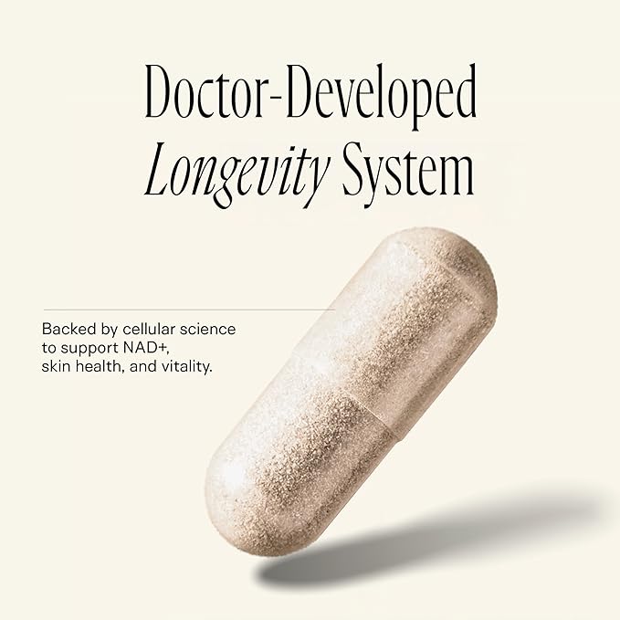 Happy Aging Essential Longevity Formula NAD+ Super Booster with NR NMNH &amp Liposomal β-NAD+ Organic Antioxidant Superfruit Blend for Cellular Energy Skin Hydration &amp Daily Vitality 30 Caps