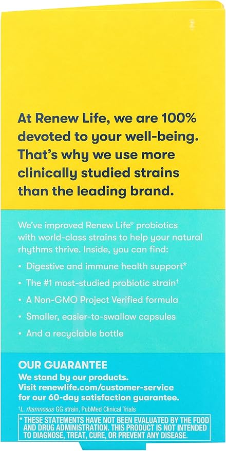 Renew Life Adult Colon Care Probiotic Supplement Gluten Dairy &amp Soy Free 80 Billion CFU Per Capsule 60 Capsules (Package May Vary)