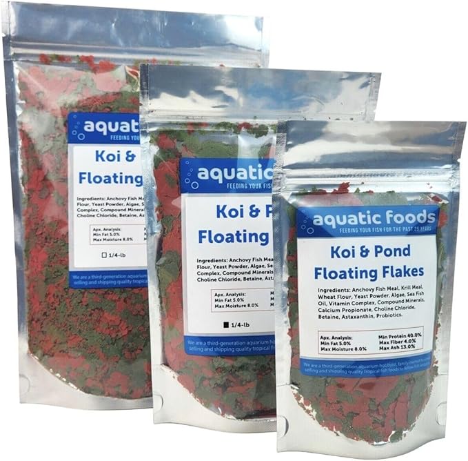 Aquatic Foods Inc. Koi &amp Pond Fish Krill Flakes. Arctic Krill Flakes which Contain Natural Carotenoids &amp Astaxanthin That Will Enhance The Vibrant Colors of Fish...WL…3-lbs Poly Bag
