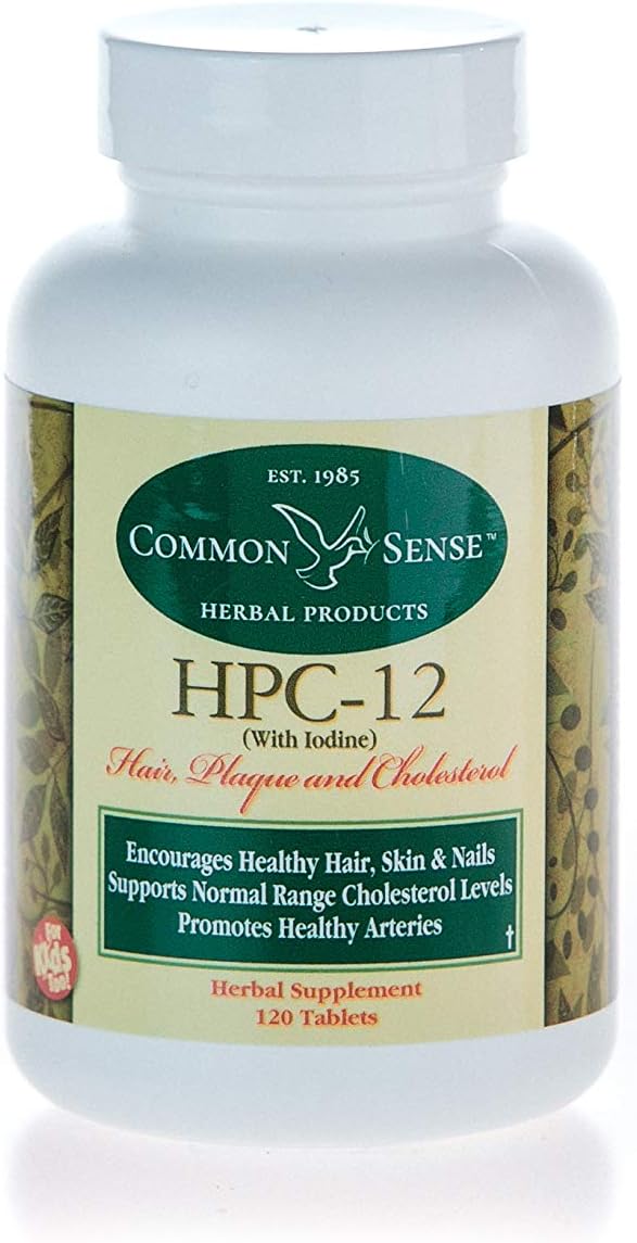 Common Sense Herbal Products HPC-12 (270): Hair Plaque and Cholesterol with Iodine