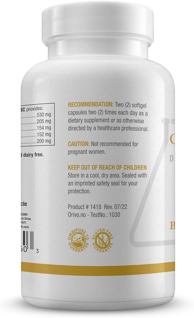 Biotics Research Optimal EFAs - BC Proprietary Blend of Fish Flaxseed and Blackcurrant Seed Oils. Balance of Omega3 6 and 9 Fatty Acids 120 Softgels