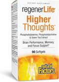 Natural Factors Higher Thoughts - Supports Cognitive &amp Cardiovascular Health* - Fish Oil Fatty Acids EPA DHA &amp More - 90 Softgels