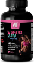 VIP VITAMINS Skin Supplement for Women - Womens Ultra Complex 1600MG Skin Hair Nails antioxidant Blend - Collagen Powder for Women 1 Bottle (90 Caplets)