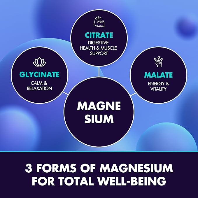 Secret Element Magnesium Glycinate 2150MG Gummies for Women and Men High Absorption Magnesium Glycinate Citrate Malate Gummies for Adults &amp Kids Sleep Support Sugar Free Vegan 60 Chews Ora
